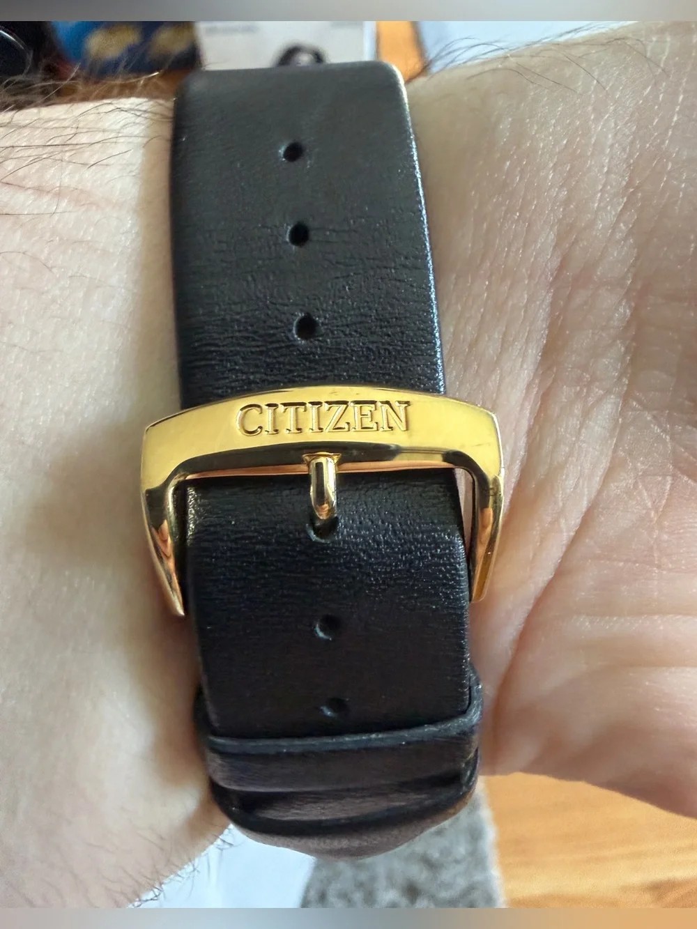 Citizen Men's Eco-Drive Modern Eco Axiom Watch 40mm Gold Tone Genuine Leather